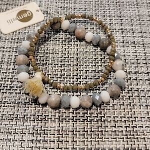 Gemelli stackable bracelet gift stretchy